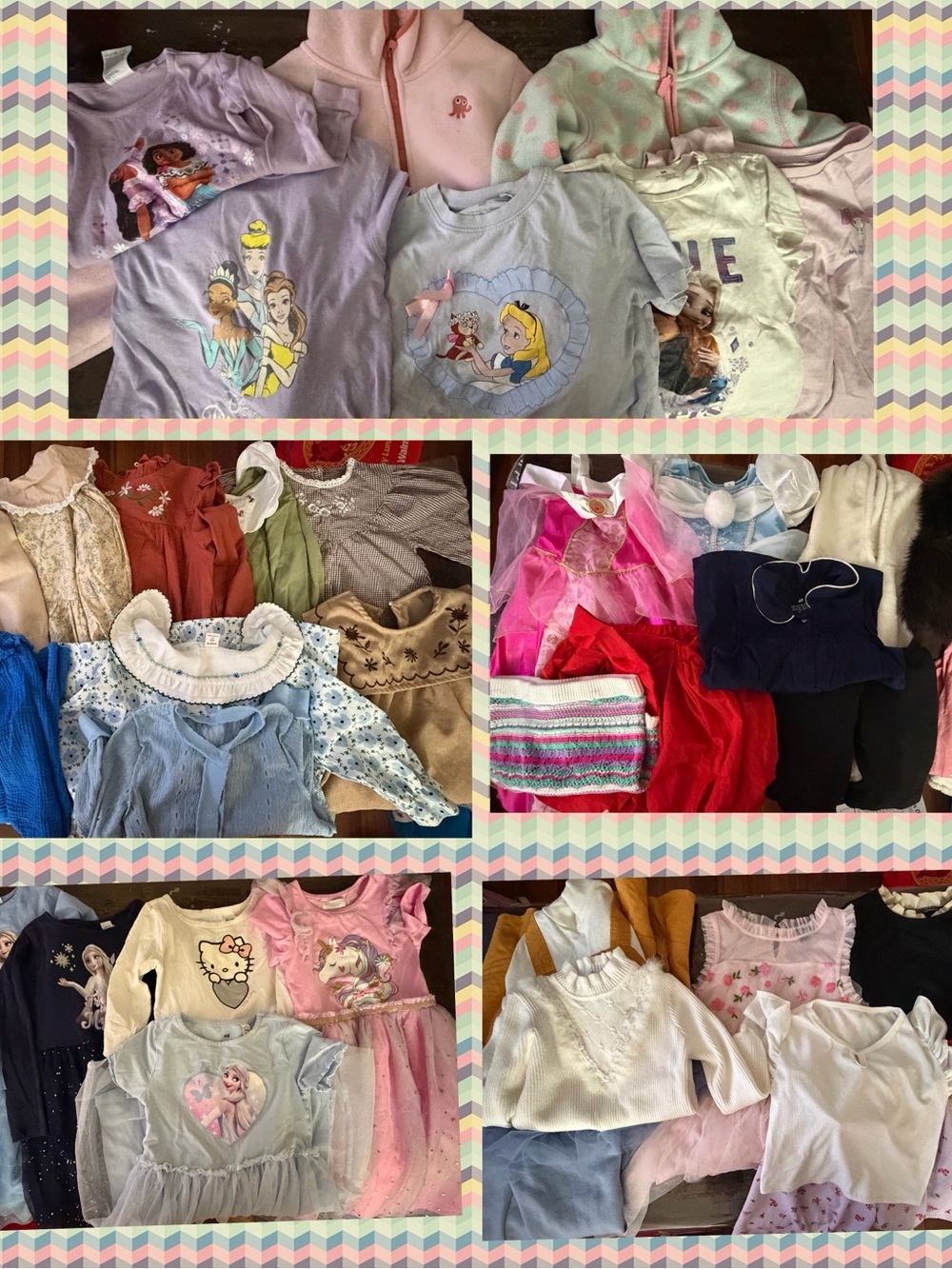 H&M Girls Mix Dresses & Tops in Pink, Purple, Blue, Cream, Red